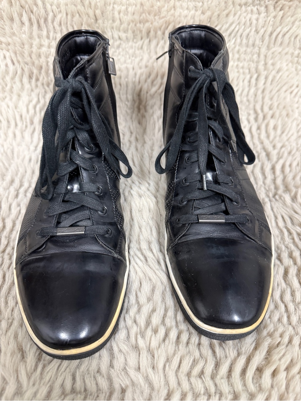 Kenneth Cole Black Leather High top shoes/boots